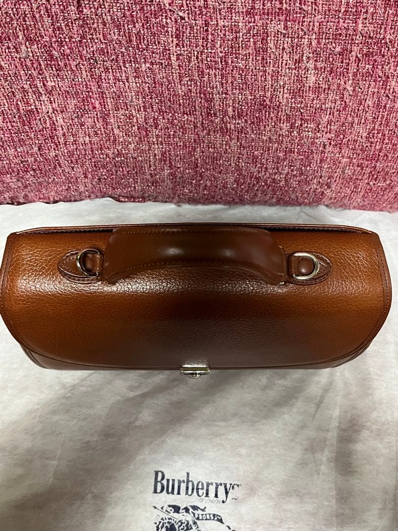 Burberry ブラウンレザー ハンドバッグ ショルダー