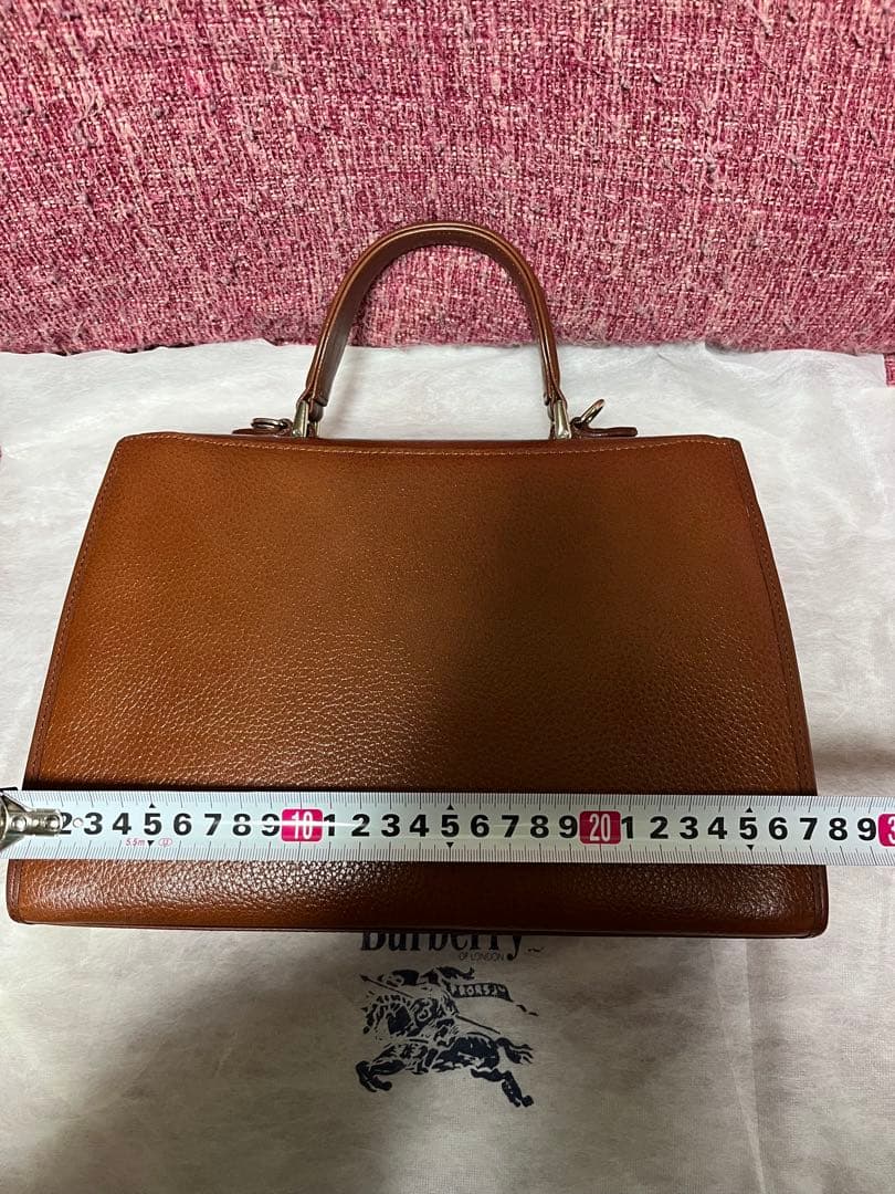 Burberry ブラウンレザー ハンドバッグ ショルダー