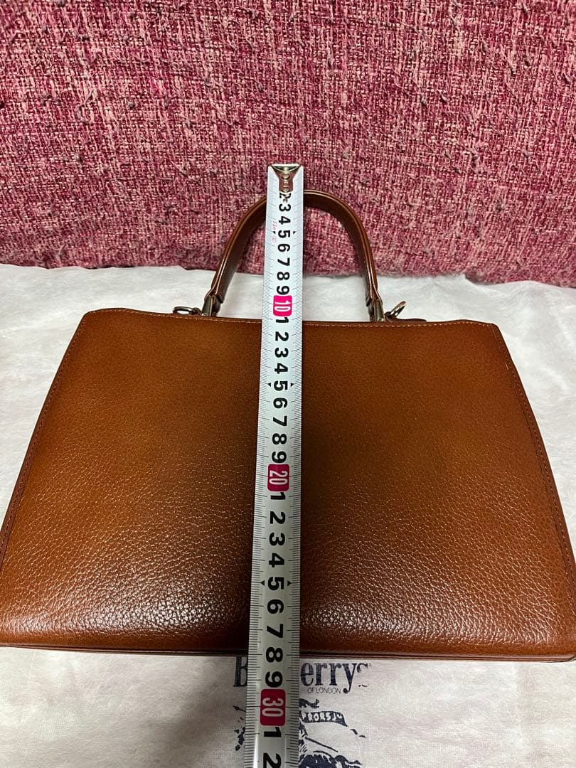 Burberry ブラウンレザー ハンドバッグ ショルダー