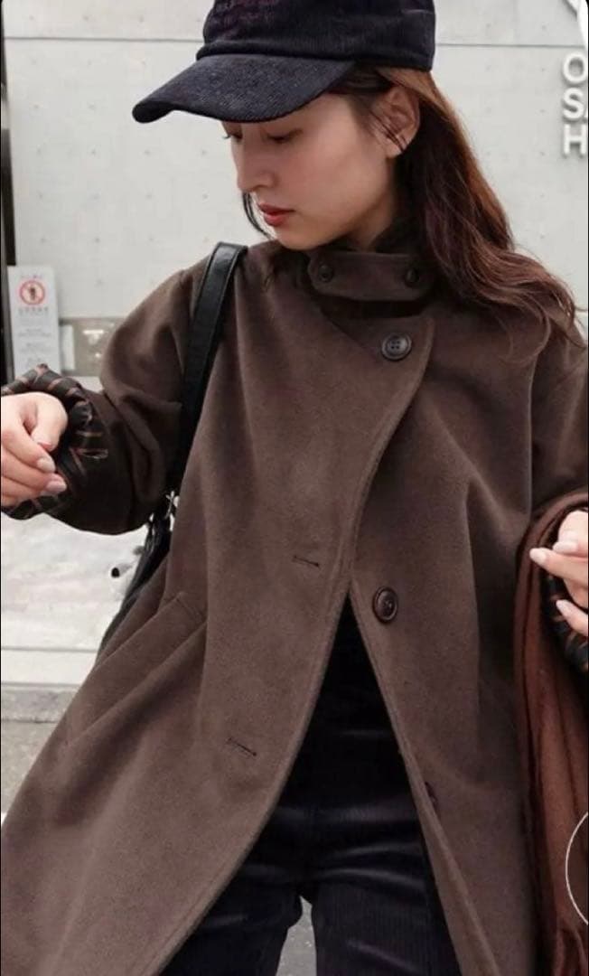 kastane 江口　eguchi企画　コート　ウールライクジャケット　ブラウン