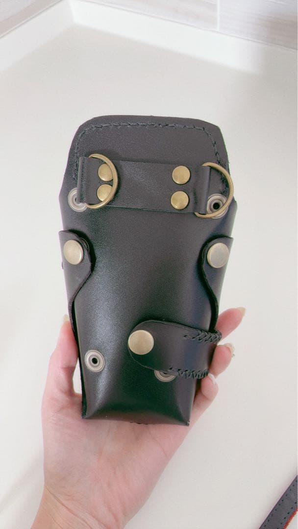 ハンドメイド　ハラコデザイン　シザーケース　5丁