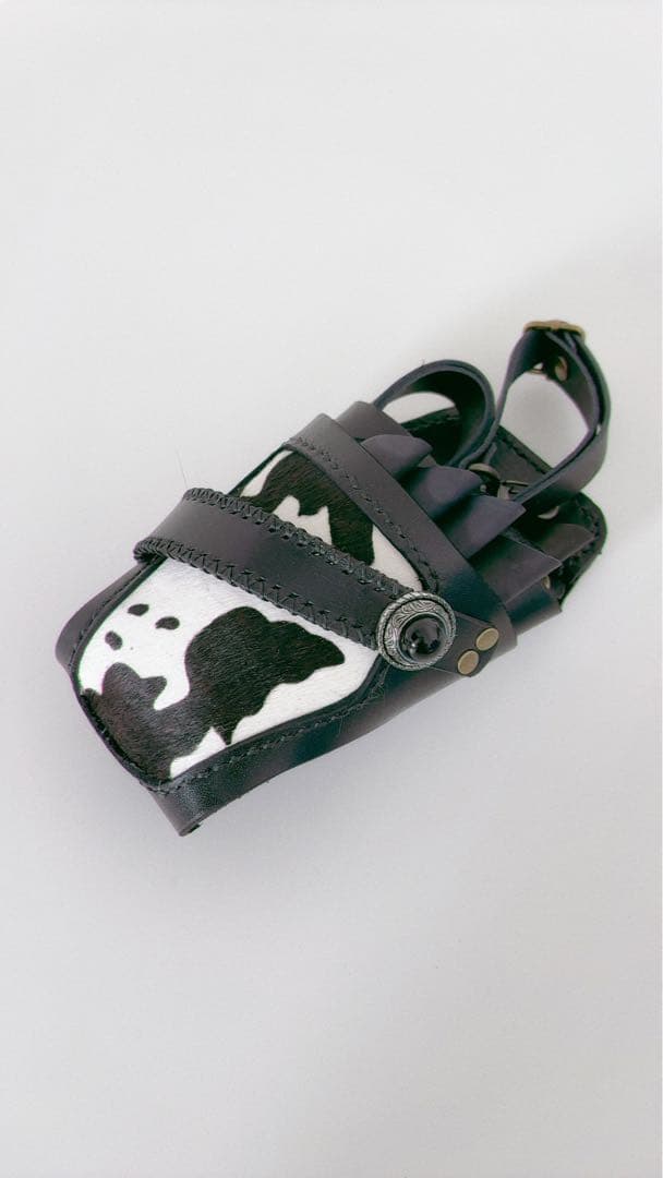 ハンドメイド　ハラコデザイン　シザーケース　5丁