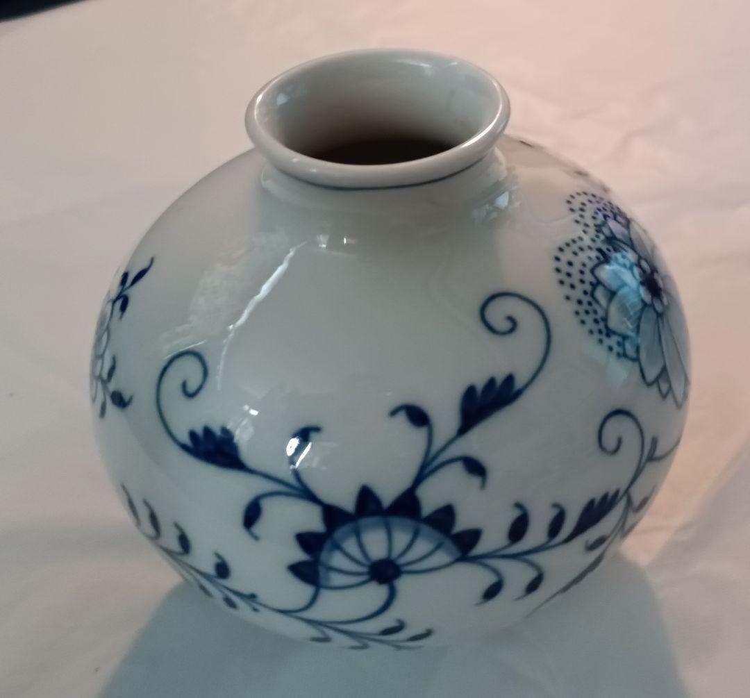 【マイセン】　Meissen　ブルーオニオン　フラワーベース　花器　一輪挿し