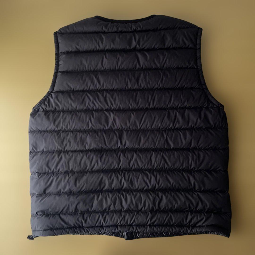 【DANTON / ダントン】インナーダウン クルーネック ベスト ブラック　M
