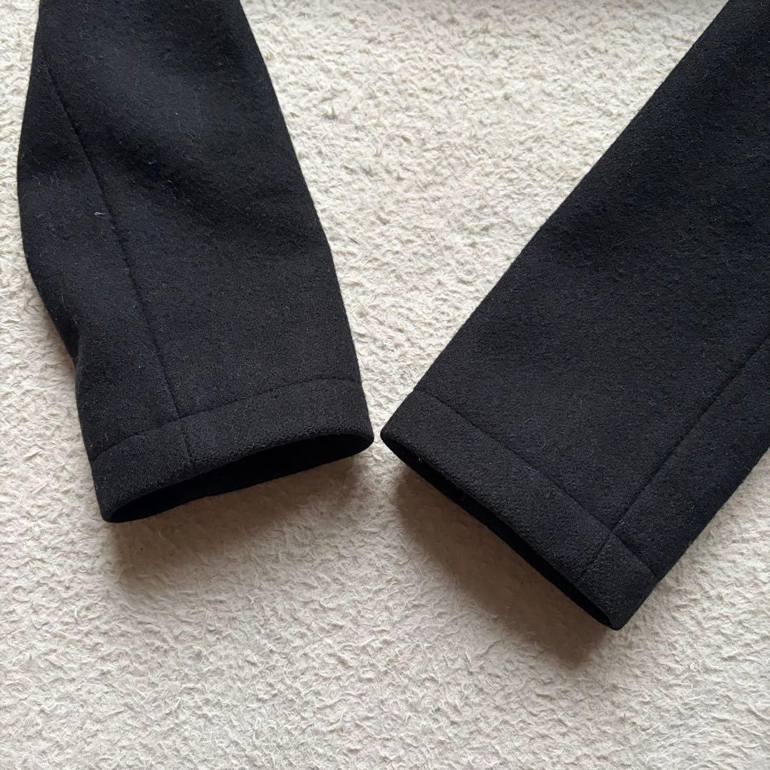 【美品】マッキントッシュ メルトンコート ロングコート ウール100% 黒 34