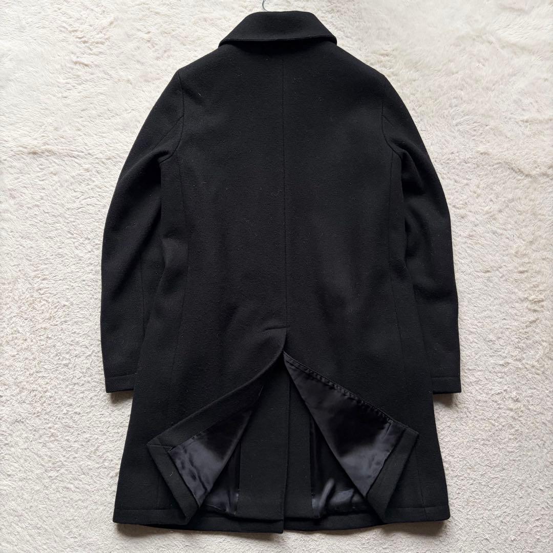 【美品】マッキントッシュ メルトンコート ロングコート ウール100% 黒 34