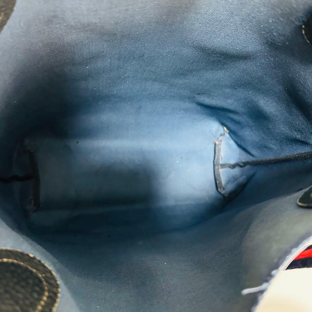 GUCCI グッチ シェリーライン GG柄 PVC トートバッグ ネイビー