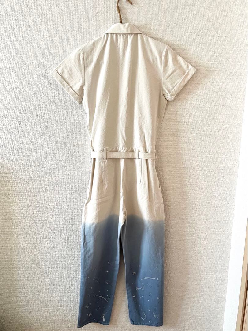 新品同様フォクスコfoxcoグラデーション刺繍入りオールインワンFサイズ