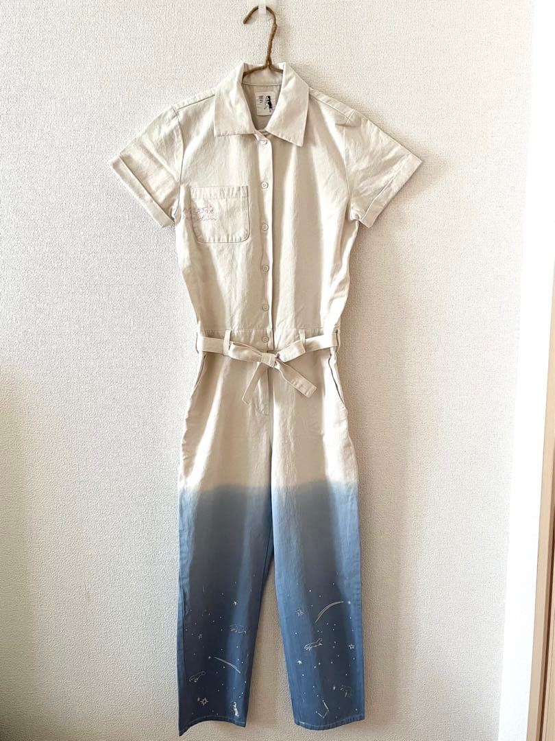 新品同様フォクスコfoxcoグラデーション刺繍入りオールインワンFサイズ