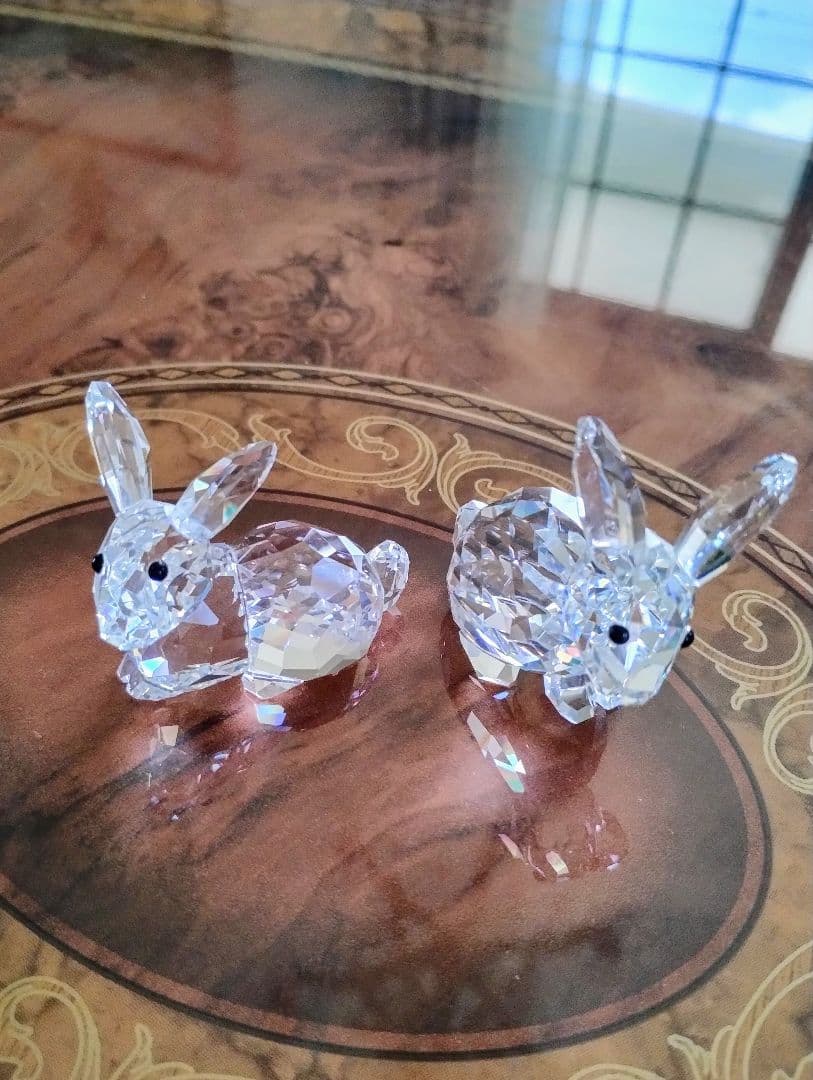 スワロフスキーのウサギ　2個セット