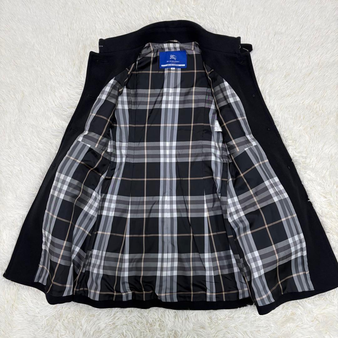 バーバリー ブルーレーベル ノバチェック アンゴラ コート Mサイズ