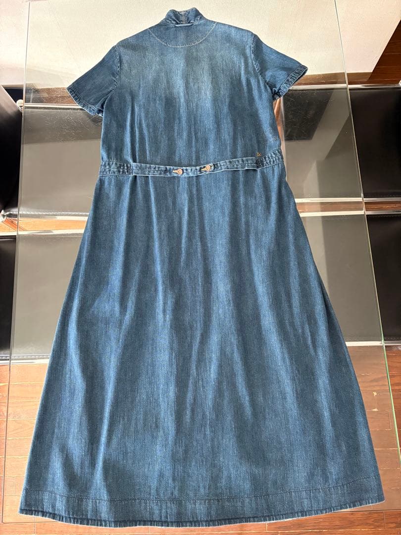本日最終　45R 45プチデニムの袖付きベストドレス インディゴ　45rpm