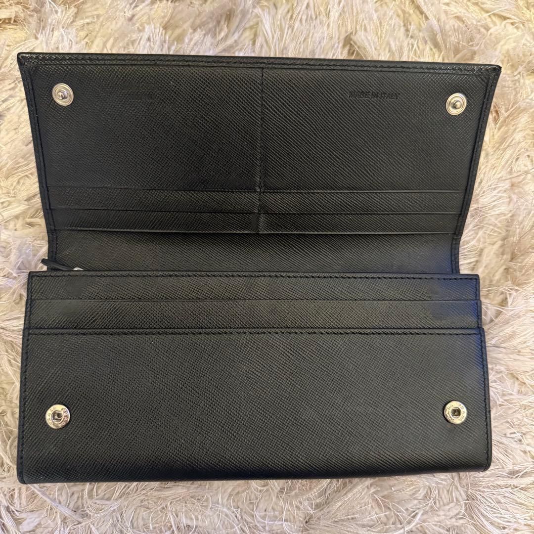 PRADA長財布サフィアーノブラック正規品ギャランティカード付