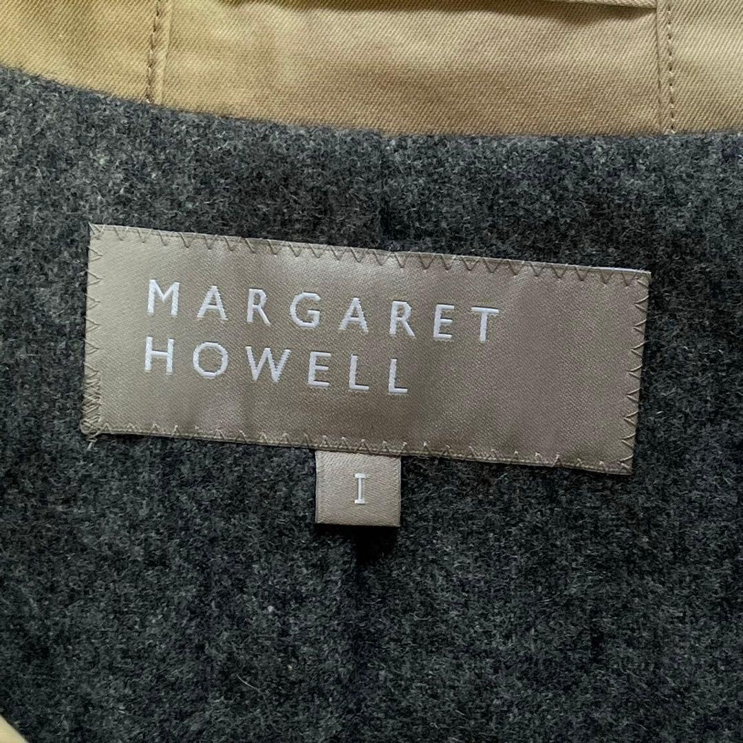 マーガレットハウエル ステンカラーロングコート サイズ1 ウール裏地 ベージュ