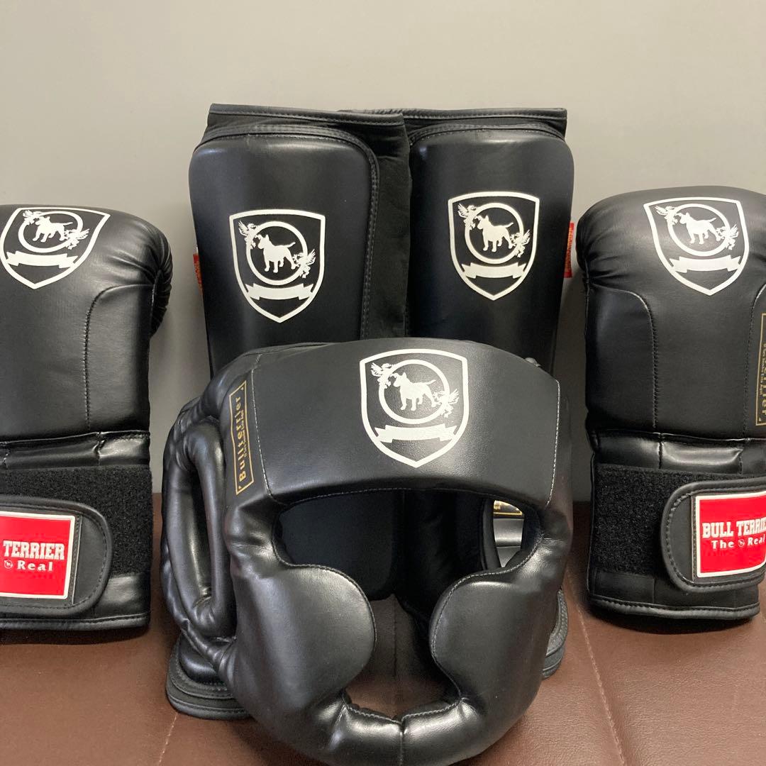 Bull Terrier ブルテリア　ヘッドギア、グローブ、シンガードセット販売