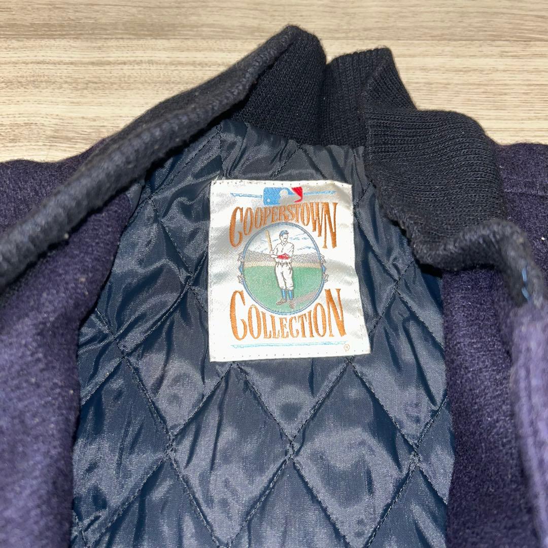 80s USA製 Cooperstown 袖レザー ヤンキース スタジャ