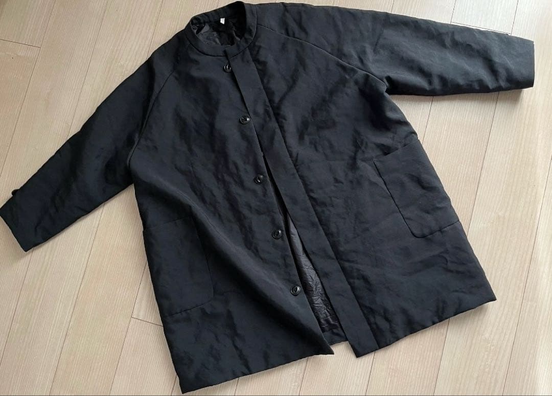 ヒムカシ(現サリゲナク)偽リネン耳鳴！InnerMacCoatサイズ１黒