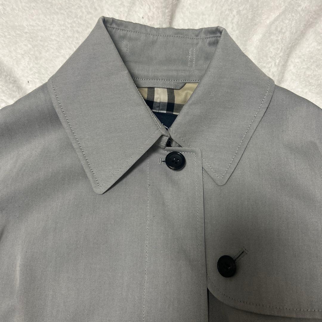 大きいサイズ　バーバリーロンドン　トレンチコート　ノバチェック　グレーサイズ44