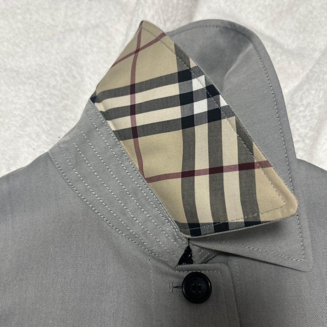 大きいサイズ　バーバリーロンドン　トレンチコート　ノバチェック　グレーサイズ44
