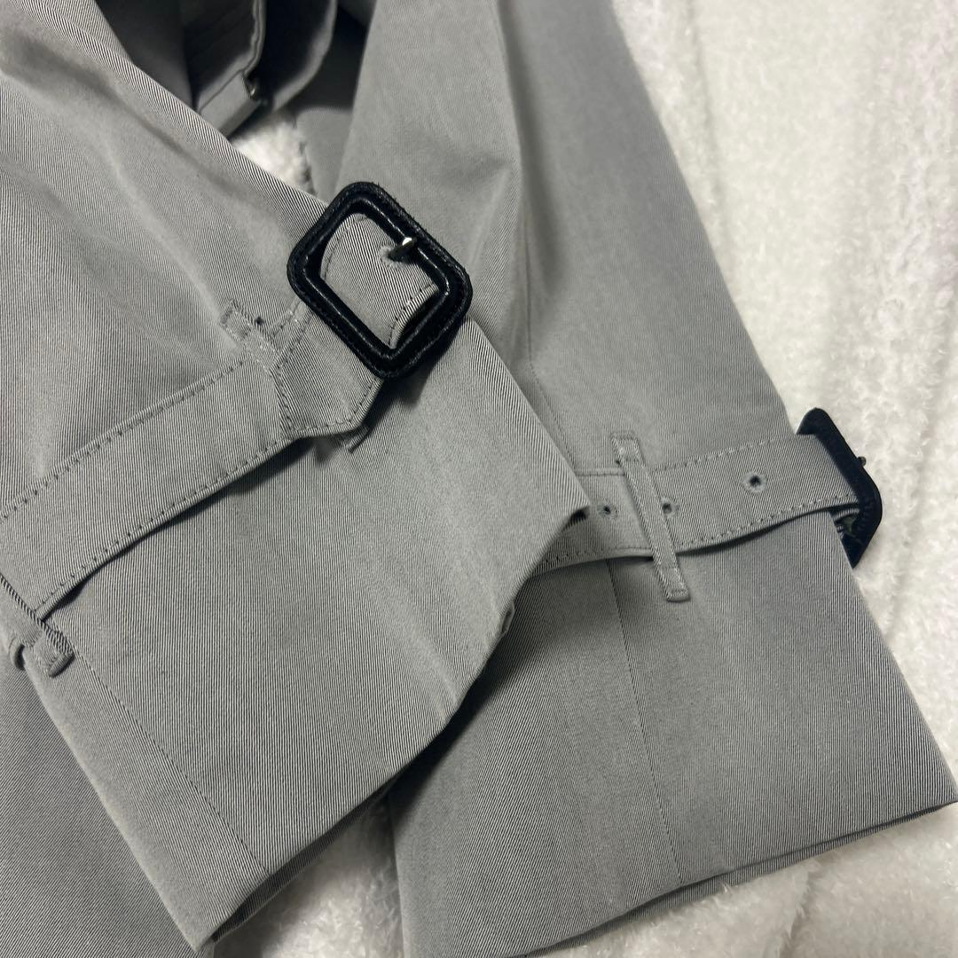 大きいサイズ　バーバリーロンドン　トレンチコート　ノバチェック　グレーサイズ44