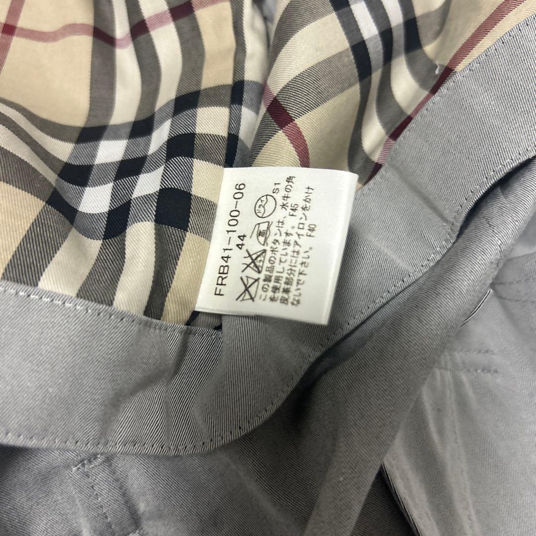 大きいサイズ　バーバリーロンドン　トレンチコート　ノバチェック　グレーサイズ44