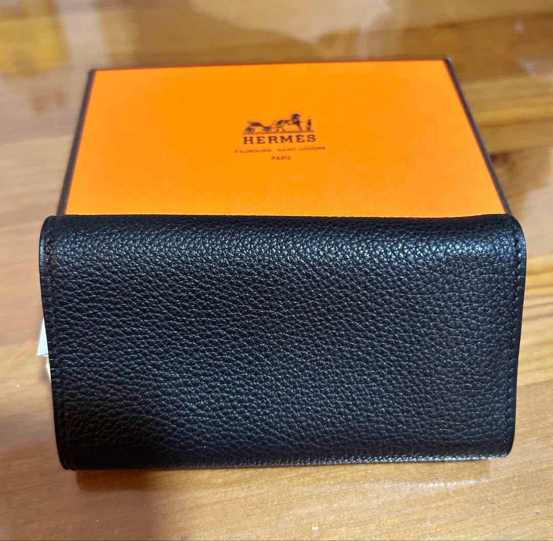 まちゃぴ　HERMES エルメス　ブラック レザー キーケース