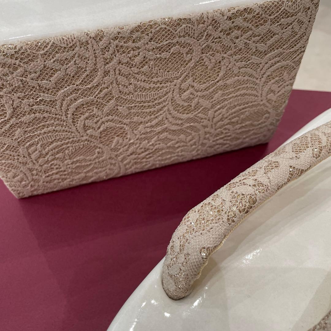 成人式 レースバッグとエナメル草履のセット お値下げ中！