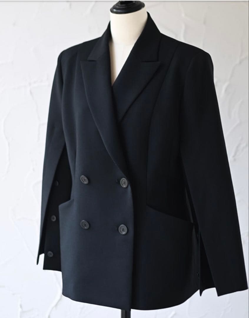 TRÈFLE+1 ブラック テーラードジャケット