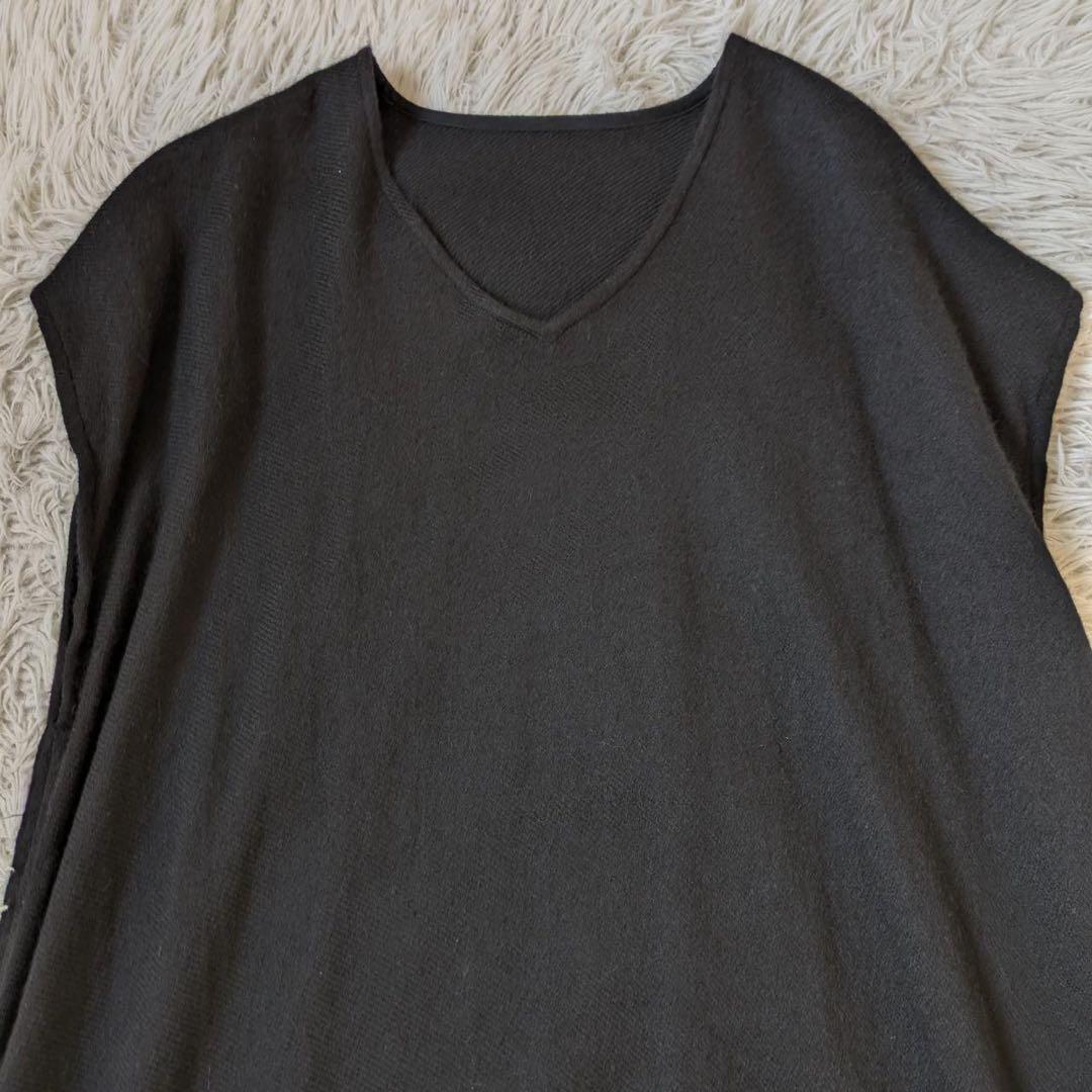 tamaki niime/タマキニイメ　アルパカfuwa-Tロング　ブラック