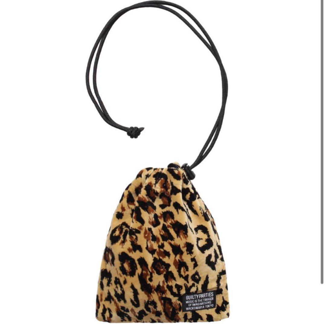 バッグ wackomaria LEOPARD VELVET DRAWSTRING BAG