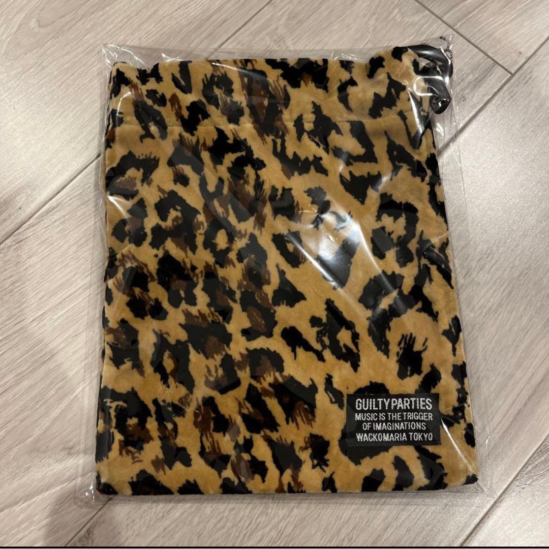 バッグ wackomaria LEOPARD VELVET DRAWSTRING BAG