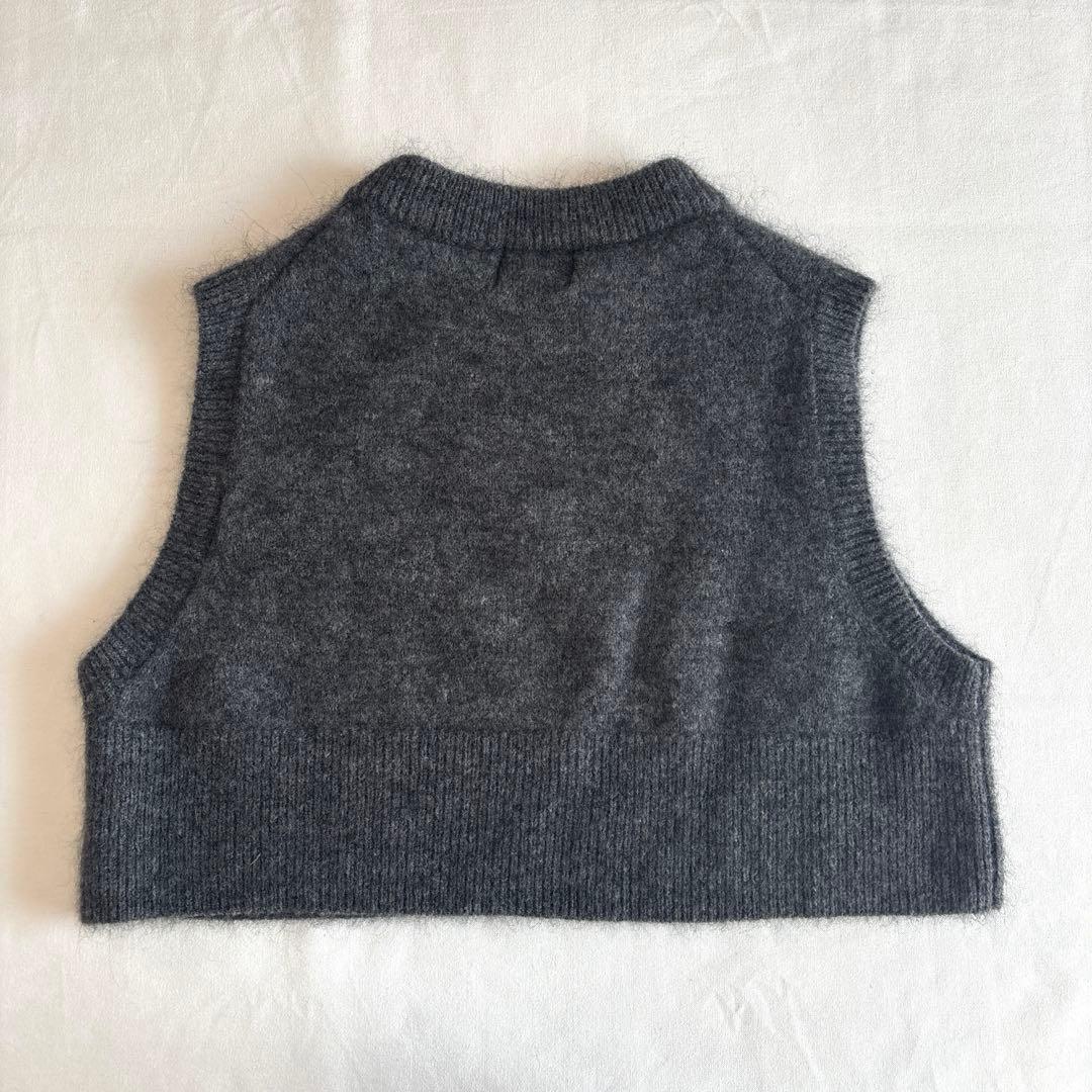 【soyy.】ミニマルモヘアベスト　グレー
