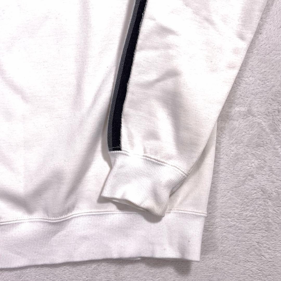 美品【Russeluno】ゴルフ スウェット ビッグロゴ 裏起毛 ホワイト系 4