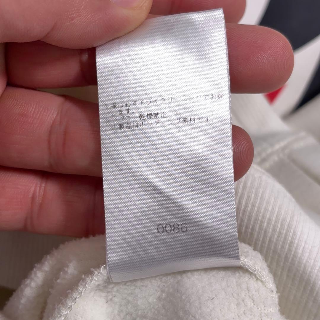 美品【Russeluno】ゴルフ スウェット ビッグロゴ 裏起毛 ホワイト系 4