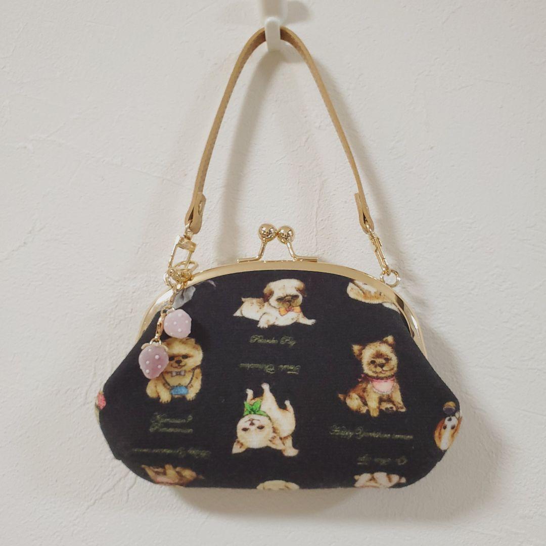 《専用》ハンドメイド 15cmがま口ポーチ yukiemon こいぬ図鑑