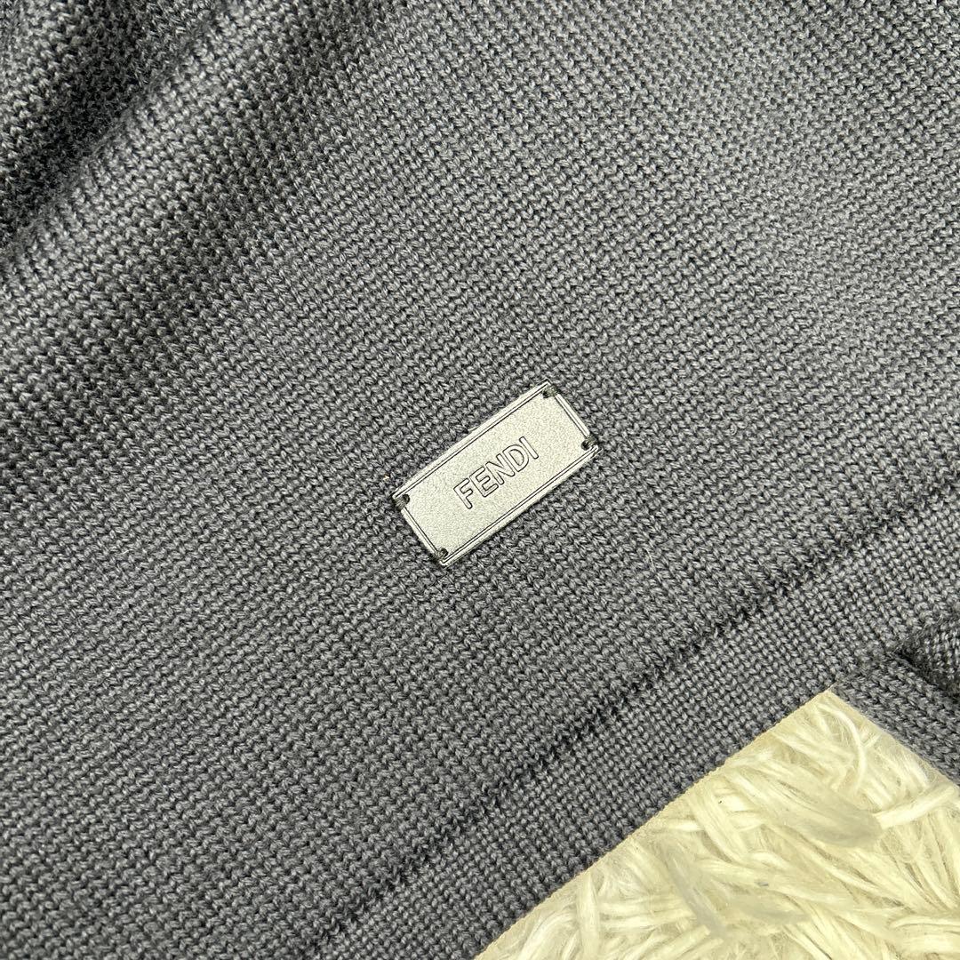 FENDI モンスター　バグズ　マフラー　ストール　ロゴ　ブラック