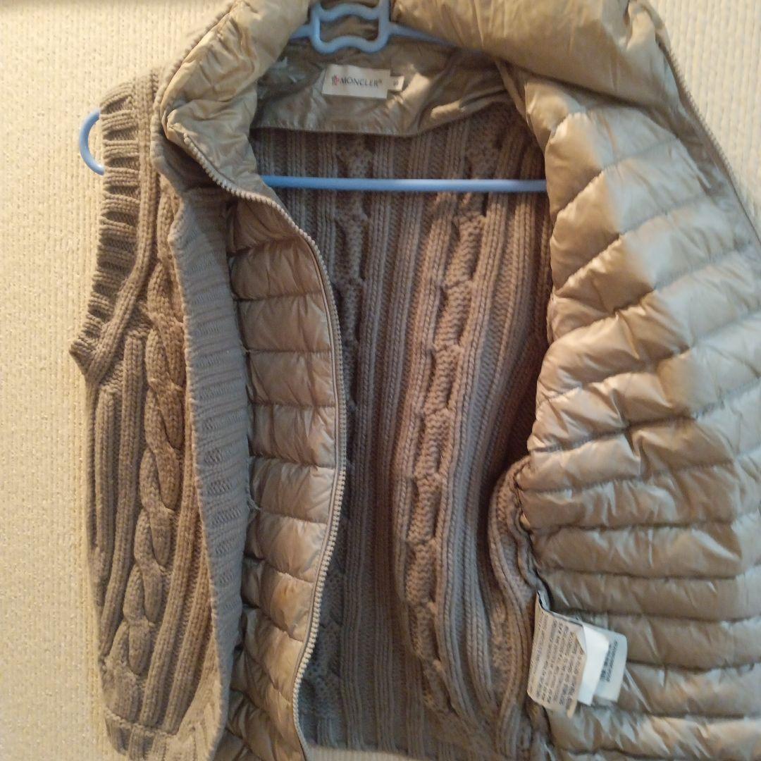 MONCLER ケーブルニットダウンベスト S