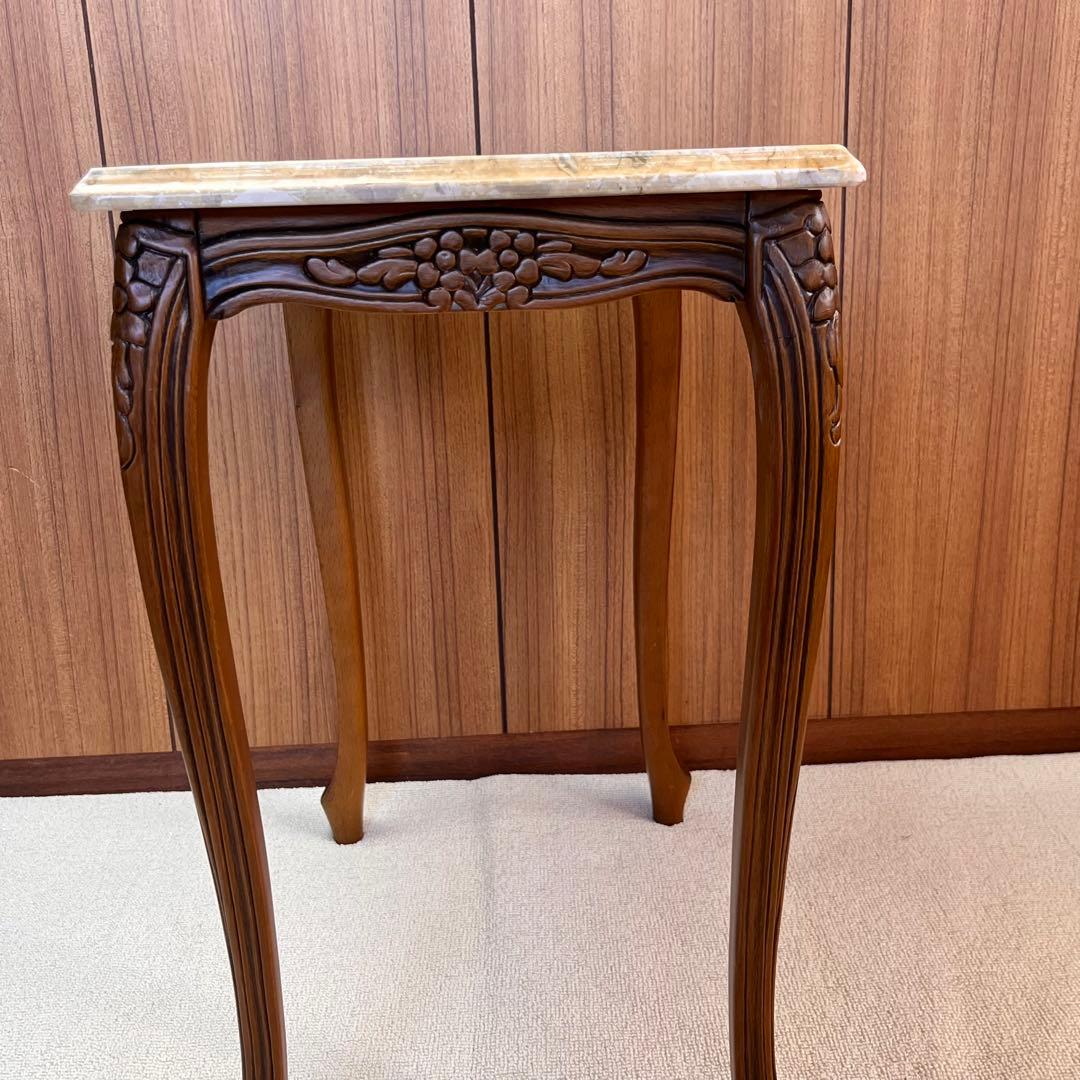 ち*ら様 ①イタリア製 大理石 天板 コンソールテーブル マホガニー 猫足 花台