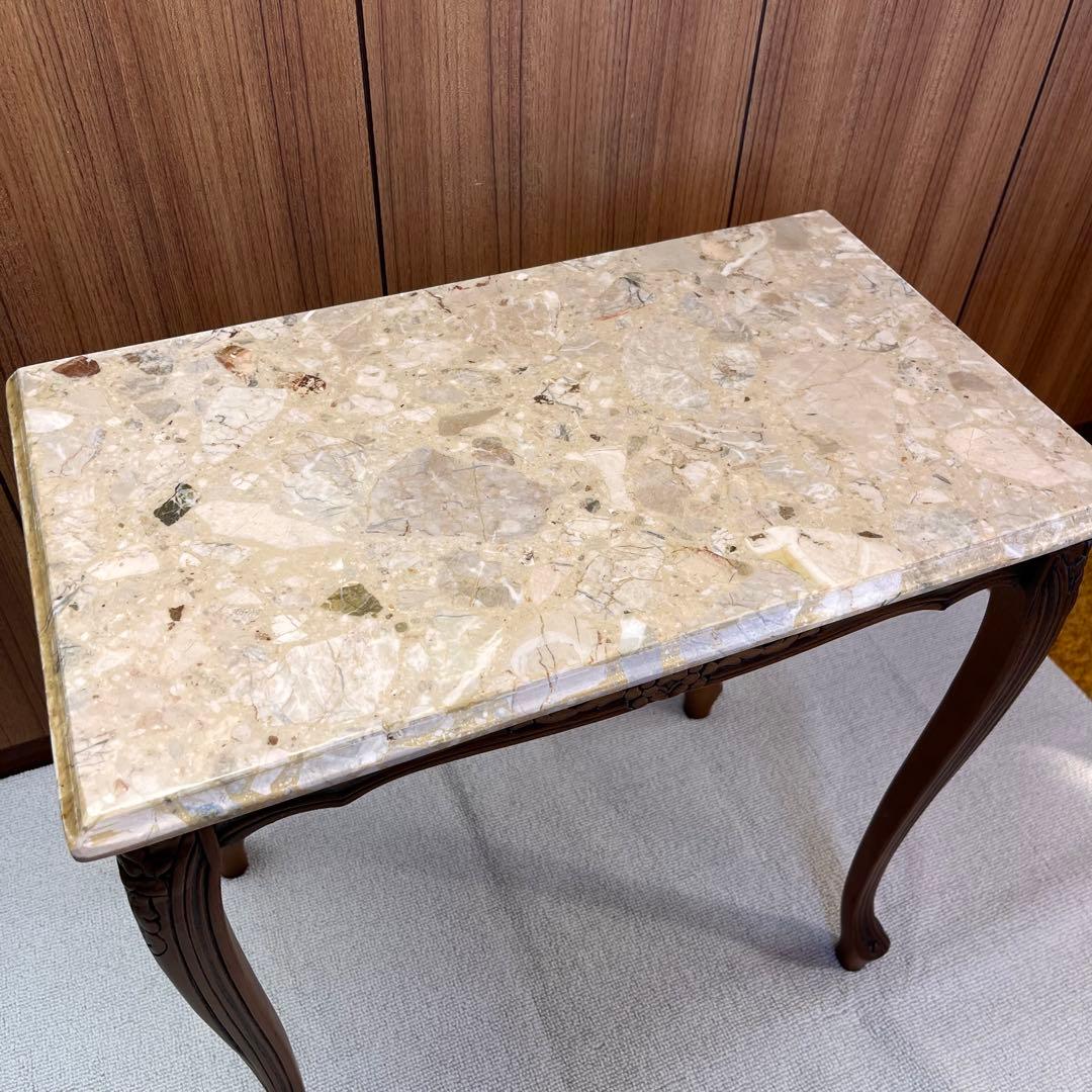 ち*ら様 ①イタリア製 大理石 天板 コンソールテーブル マホガニー 猫足 花台