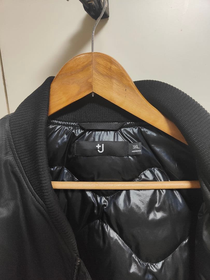 【ユニクロ】＋J 3XL ハイブリットダウンオーバーサイズ MA-1 ブラック