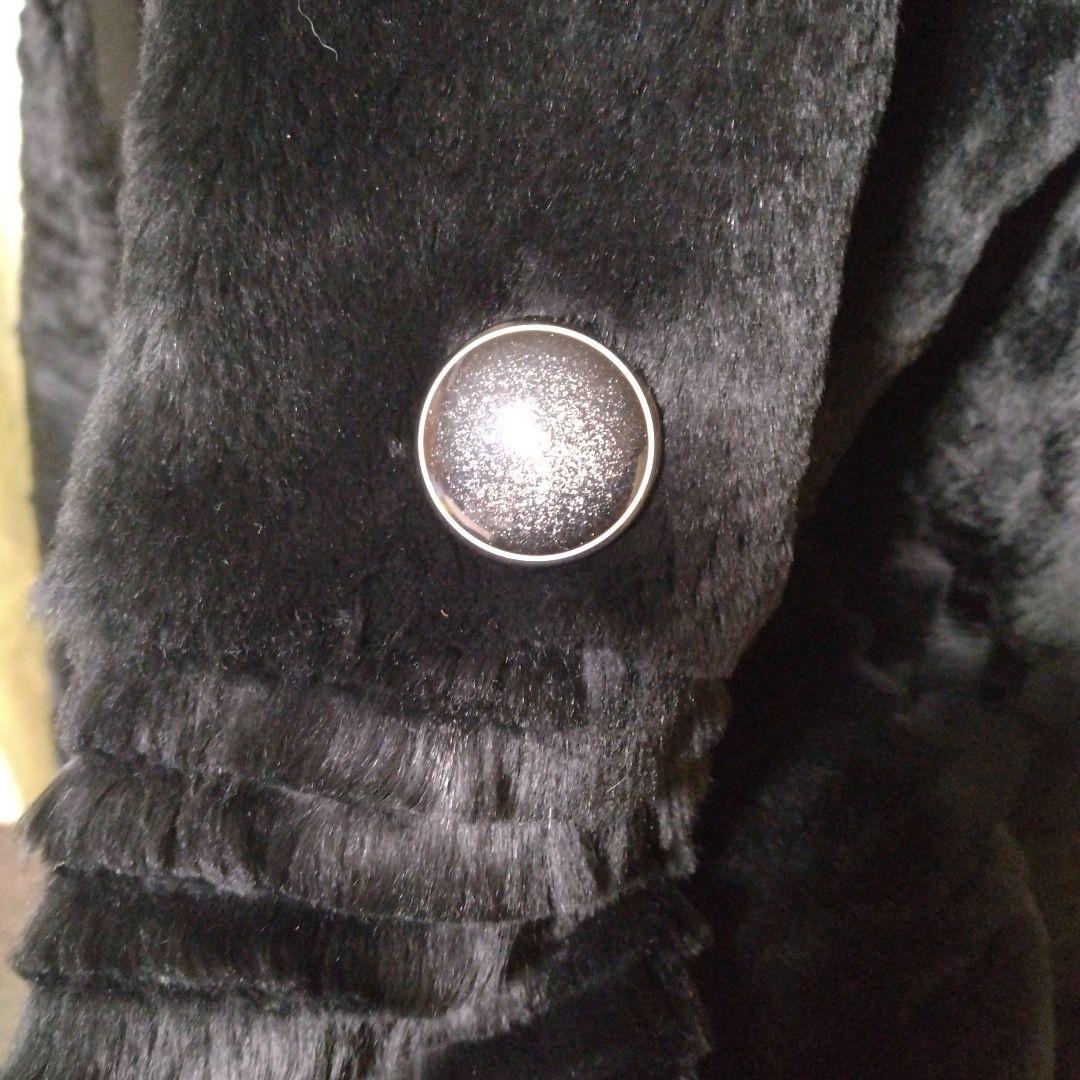 美品✩襟も袖口もふかふかです✩リバーシブル✩レッキス✩ファーコート✩ブラック✩