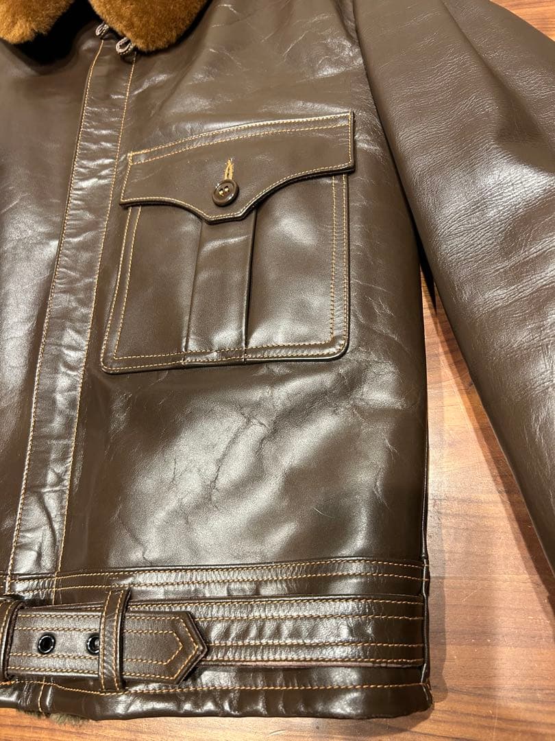 バズリクソンズ　B2 フライトジャケット ブラウン　ホースハイド　38