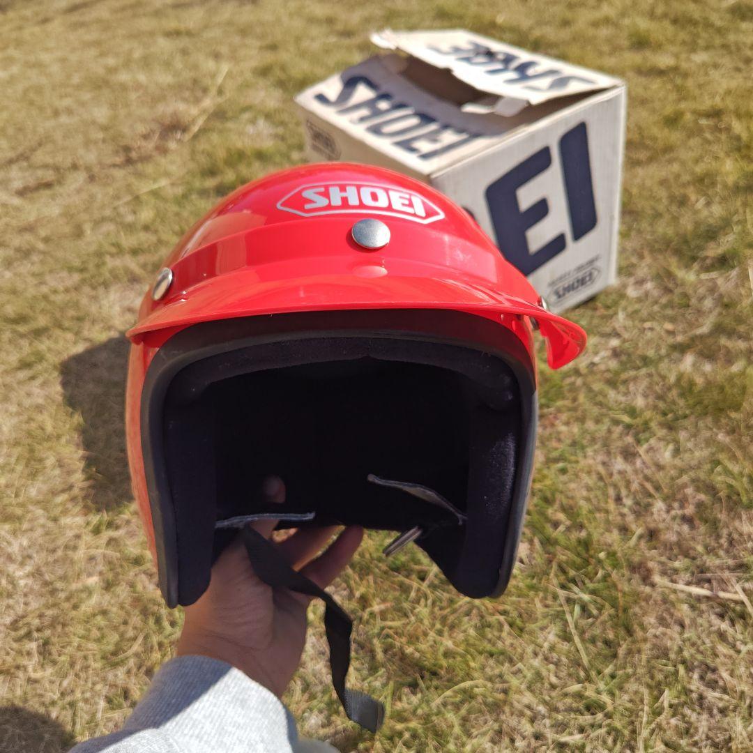SHOEI 赤 ジェットヘルメット　当時物