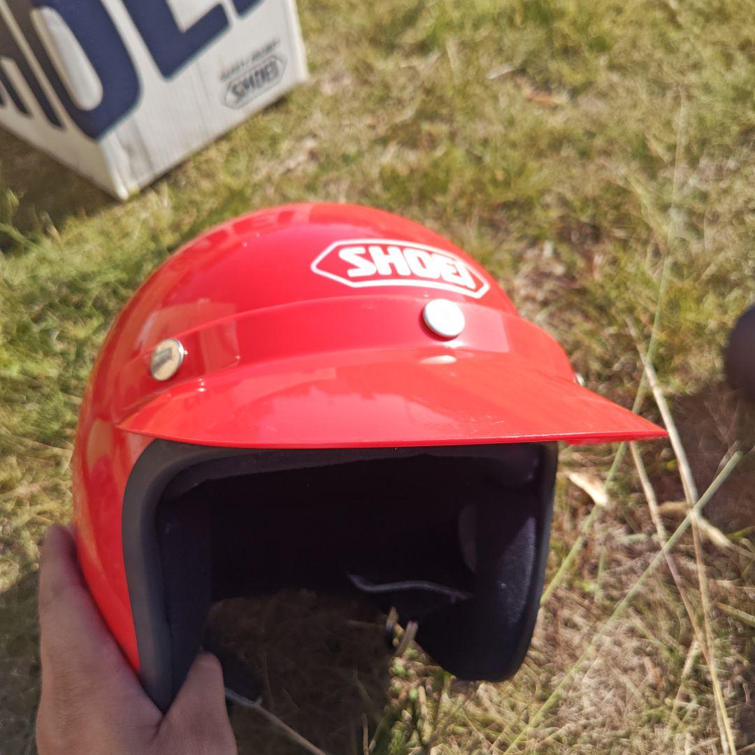 SHOEI 赤 ジェットヘルメット　当時物