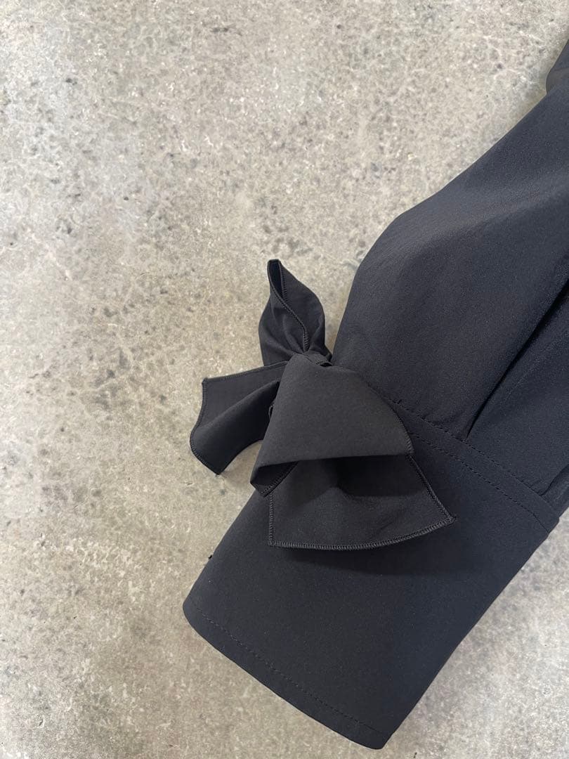 M'S GRACY ブラック リボン ロングコート 38