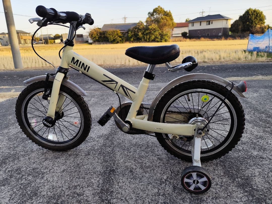 MINI 幼児用自転車 16インチ クリーム色 中古品 引き取り限定