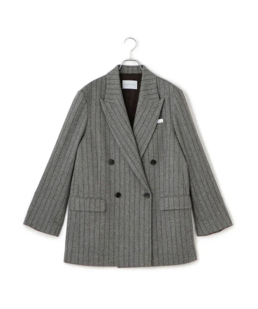 【ADAM ET ROPE'】ダブルブレストツイード＆チェックジャケット