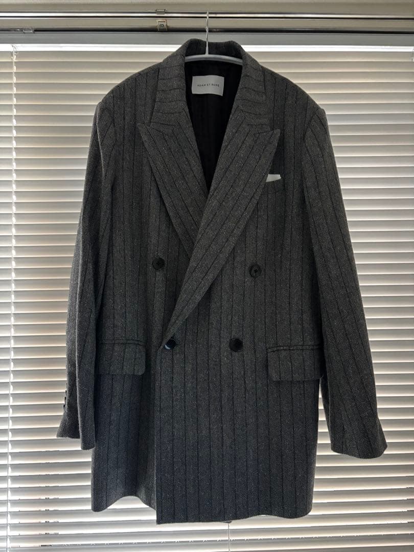 【ADAM ET ROPE'】ダブルブレストツイード＆チェックジャケット