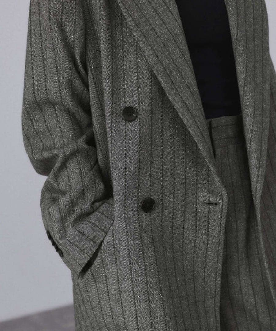 【ADAM ET ROPE'】ダブルブレストツイード＆チェックジャケット