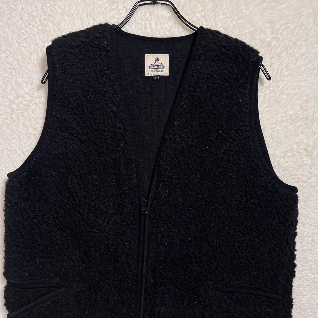 人気　定番　COLD BREAKER ボア　ロングジレ　ベスト　ブラック